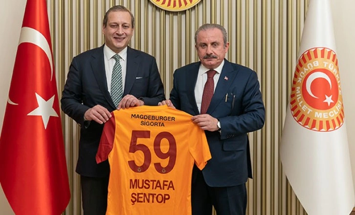 Galatasaray Başkanı Burak Elmas, TBMM Başkanı Şentop’u ziyaret etti